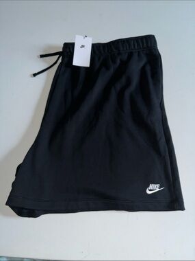 Nike Fleece Shorts Women's 4X Black  Mid Rise elastic waist drawstring pockets